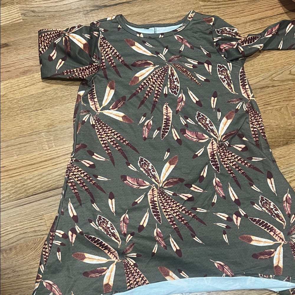 Feather Patterned Dress